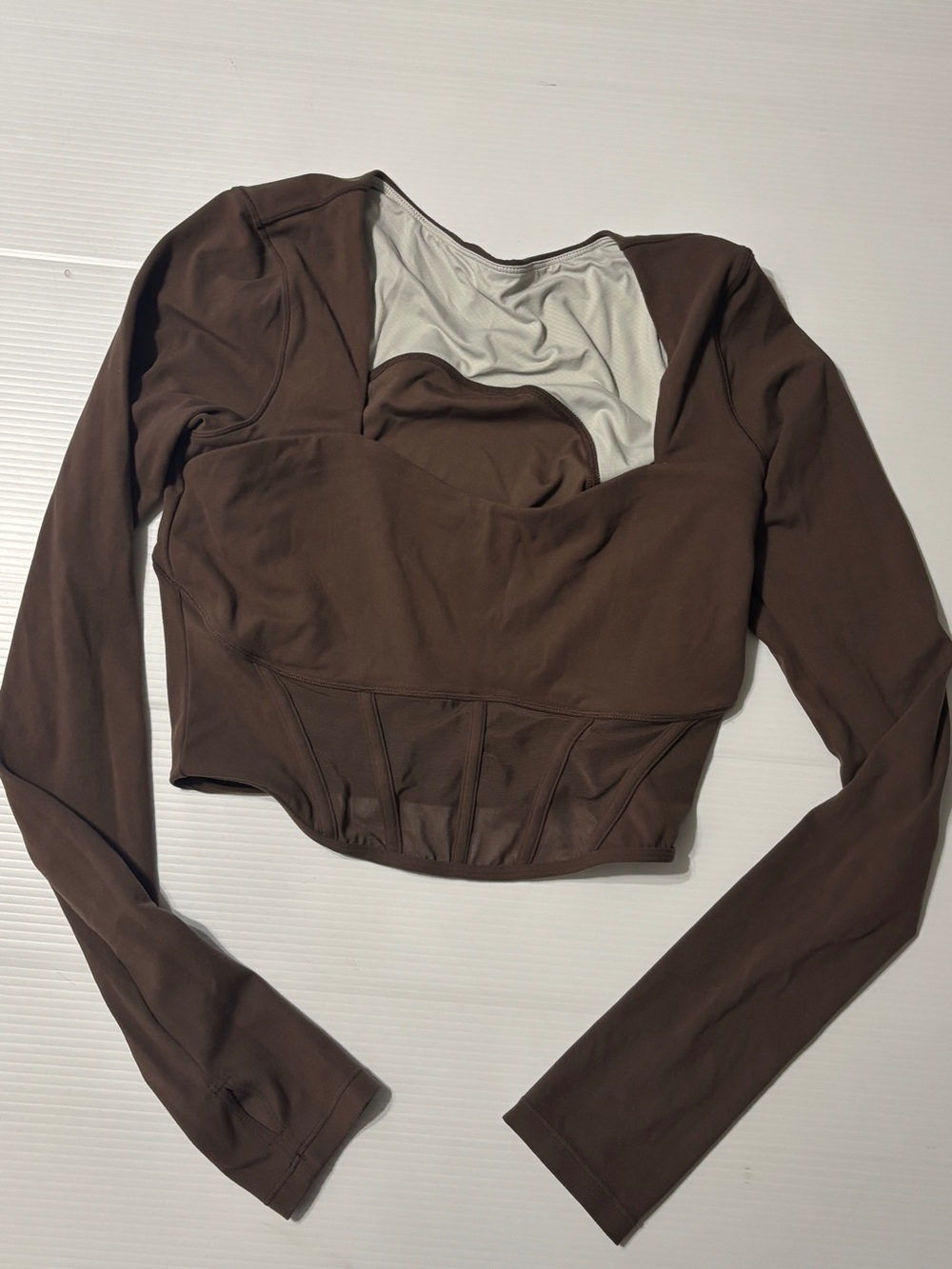 Glassons long sleeve cropped activewear top